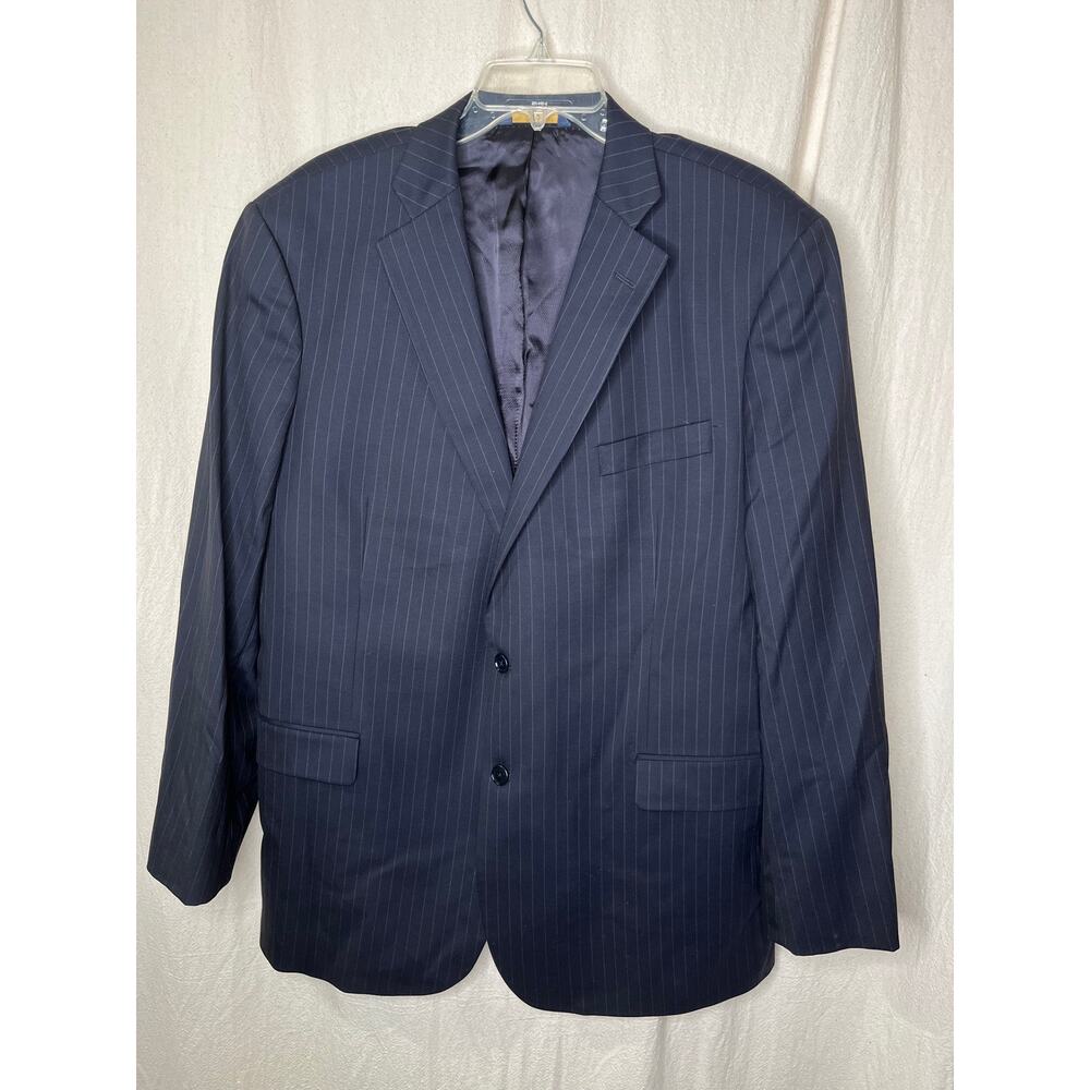 Brooks Brother 346 Navy Pinstripe Wool Academia Old Money Wedding Blazer 48 L